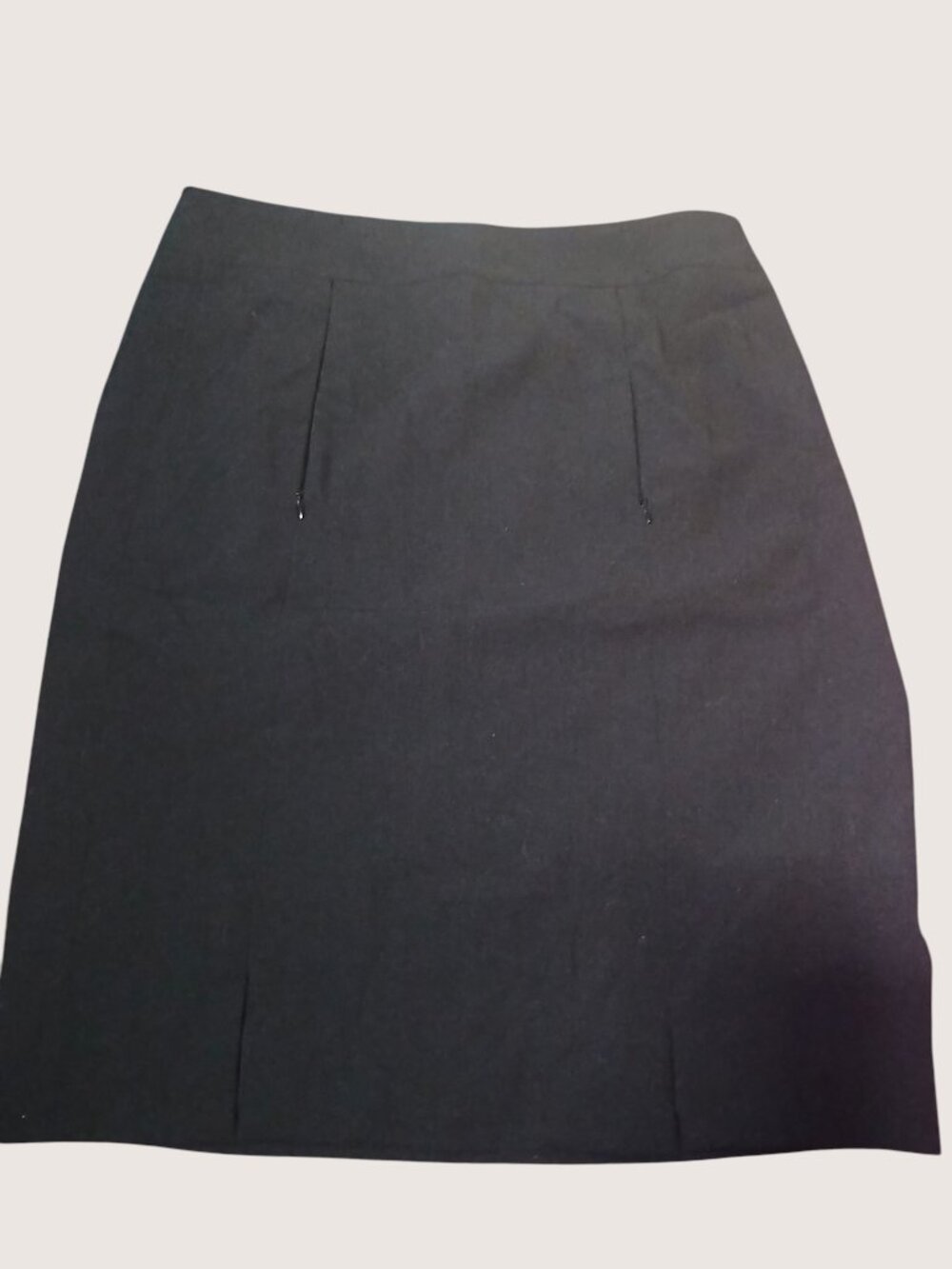 Akris Punto Womens Size 10 Black Skirt 96% Wool Stretch Zip Pockets Slits